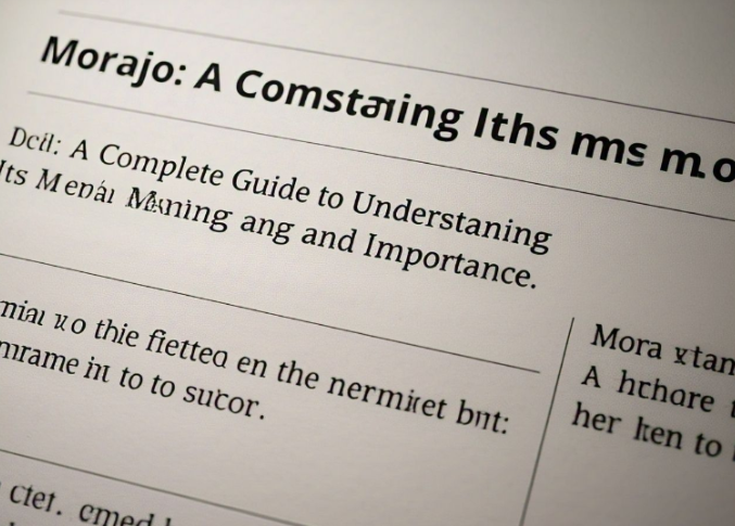 Morajo: A Complete Guide to Understanding Its Meaning and Importance